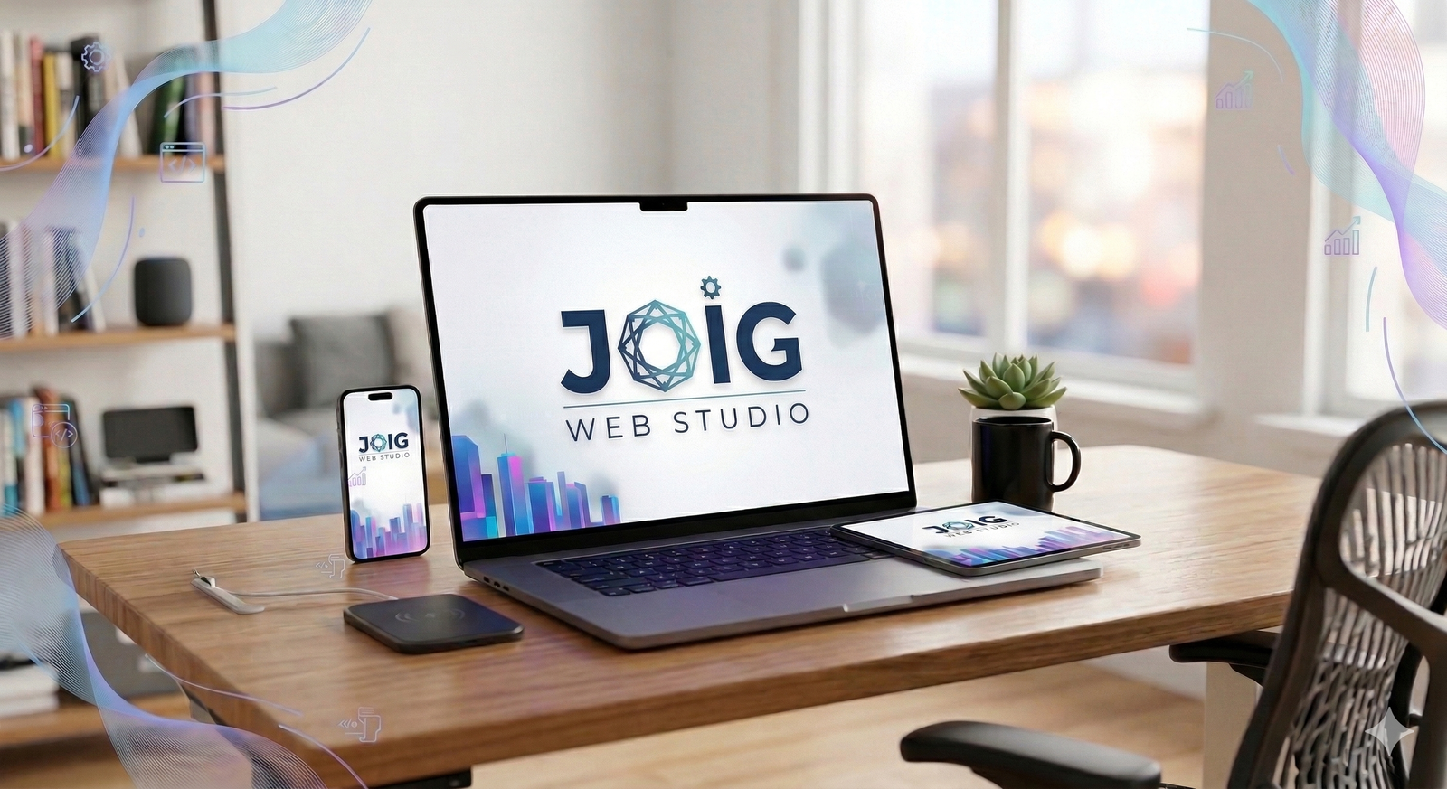 Mockup multidispositivo de JOIG Web Studio